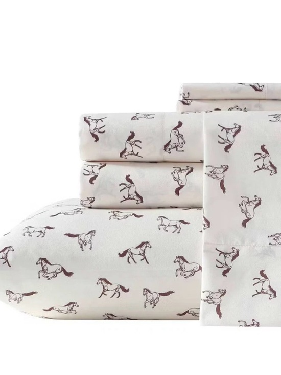 Wrangler Other - NEW Wrangler 4 Pc QUEEN Wild Horses Pony Equestrian Riding Sheet Set